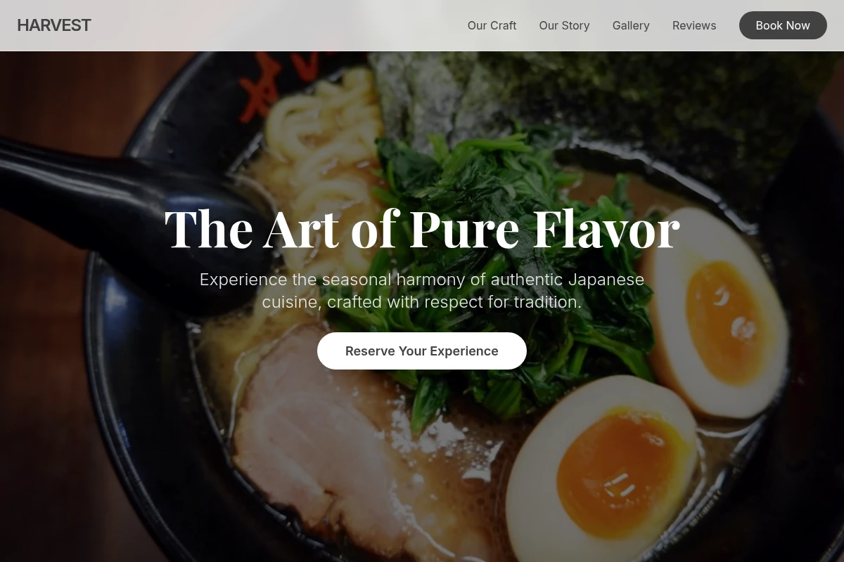 Harvest Japanese Food